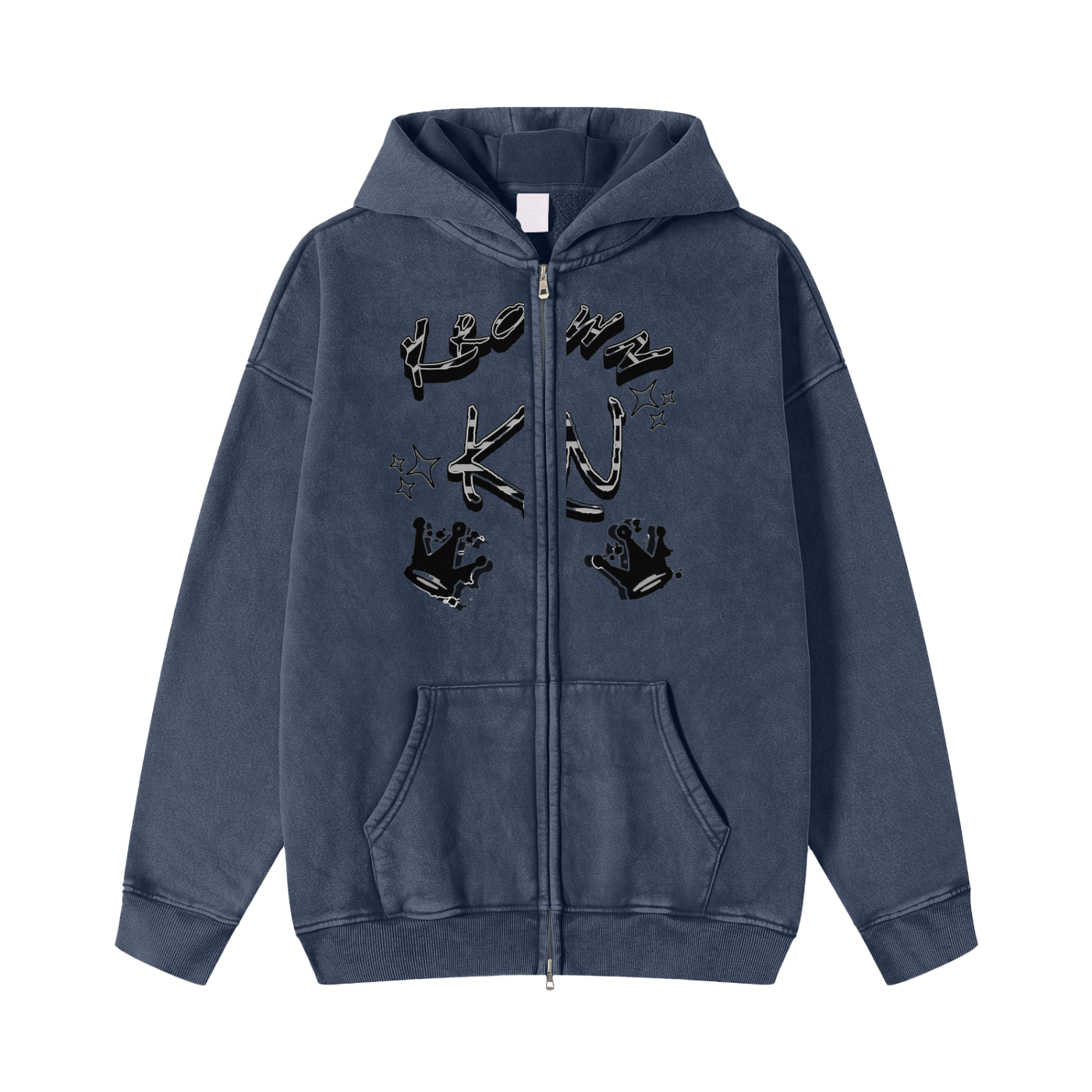 Krown Zip Through Hoodie