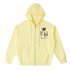 Drop-Shoulder Zip Up Hoodie