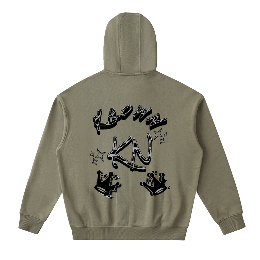 Drop-Shoulder Zip Up Hoodie