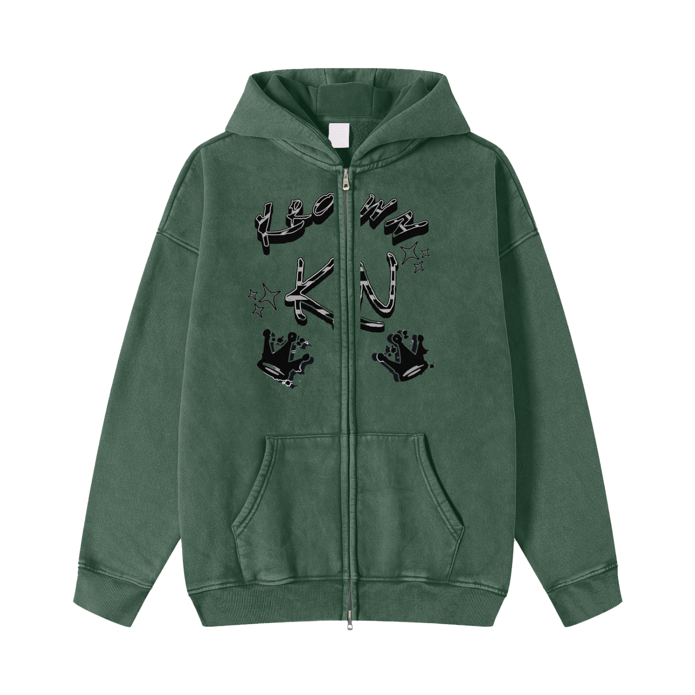 Krown Zip Through Hoodie
