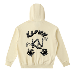 Drop-Shoulder Zip Up Hoodie